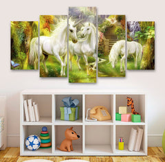 Fantasy Unicorns Wall Art Decor Canvas Printing