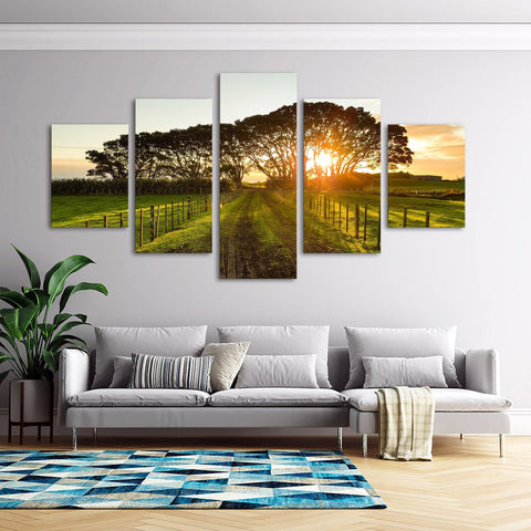 Farm Country Ranch Sunset Wall Art Decor Canvas Printing