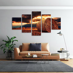 Farm Countryside Ranch Bale Wall Art Decor Canvas Printing