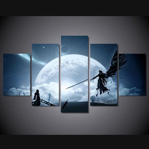 Final Fantasy Cloud Vs Sephiroth Wall Art Decor Canvas Printing