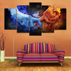 Image of Fire Ice Hands Couple Love Wall Art Decor Canvas Printing