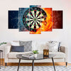 Image of Fire and Water Darts Motivational Wall Art Decor Canvas Printing