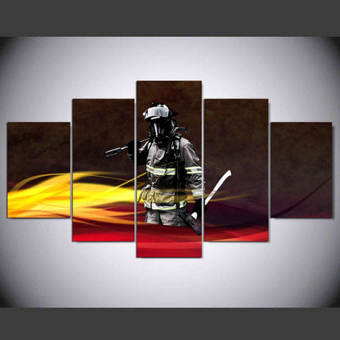 Firefighter Wall Art Decor Canvas Printing