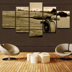 Fishing Rod Wall Art Decor Canvas Printing