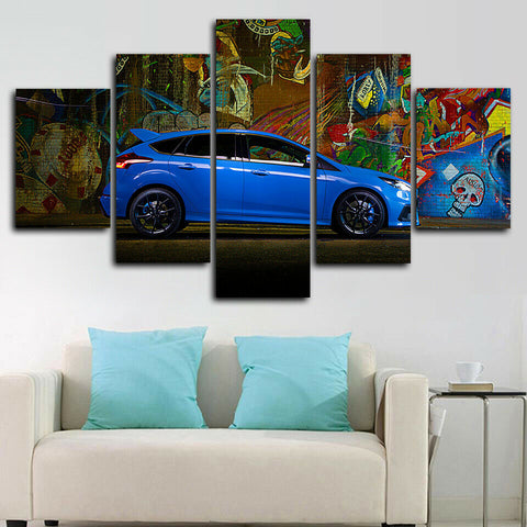 Ford Focus RS Sports Car Wall Art Decor Canvas Printing