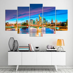 Frankfurt City Skyline Wall Art Decor Canvas Printing