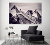 Image of Giraffes in Black And White Fine Art Wall Art Canvas Printing Decor-1Panel