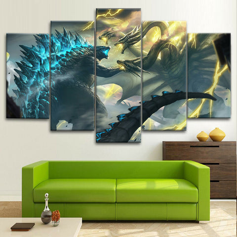 Godzilla King Of Monsters Wall Art Decor Canvas Printing