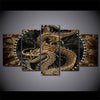 Image of Golden Dragon Wall Art Decor Canvas Printing