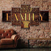 Image of Golden Family Tree Wall Art Decor Canvas Printing