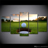 Image of Golf Course Green Sunset Wall Art Decor Canvas Printing