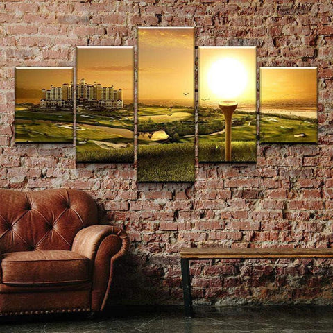 Golf Course Ocean Resort Landscape Wall Art Decor Canvas Printing