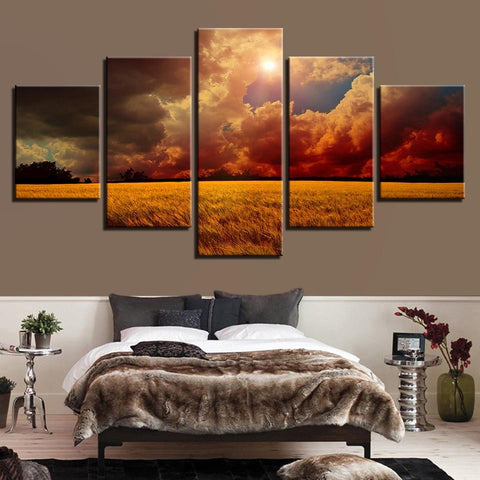 Grassland Nature Field Wall Art Decor Canvas Printing