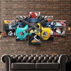 Guitar Graffiti Wall Art Decor Canvas Printing