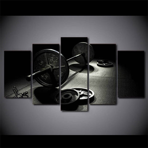 Gym weights Black-White Wall Art Decor Canvas Printing