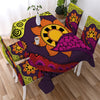 Image of Tribal Ethnic Flower Sun Waterproof Rectangular Dinner Tablecloth