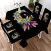 Image of Mandala Bohemian Moon Star Decoration Waterproof Rectangular Dinner Tablecloth