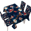 Image of Christmas Spaceship Waterproof Rectangular Dinner TableCloth