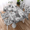 Image of Cute Cat Animal Lover Waterproof Rectangular Dinner Tablecloth