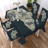 Image of African Egyptian Geometric Ethnic Waterproof Rectangular Dinner Tablecloth