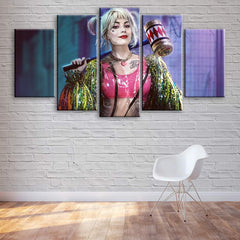 Harley Quinn Birds Of Prey Wall Art Decor Canvas Printing