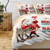 Image of Merry Christmas Santa Claus Bedding Cover Set