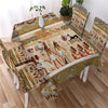 Image of African Egyptian Geometric Ethnic Waterproof Rectangular Dinner Tablecloth