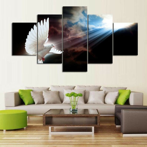 Holy Spirit White Dove Peace Christian Wall Art Decor Canvas Printing