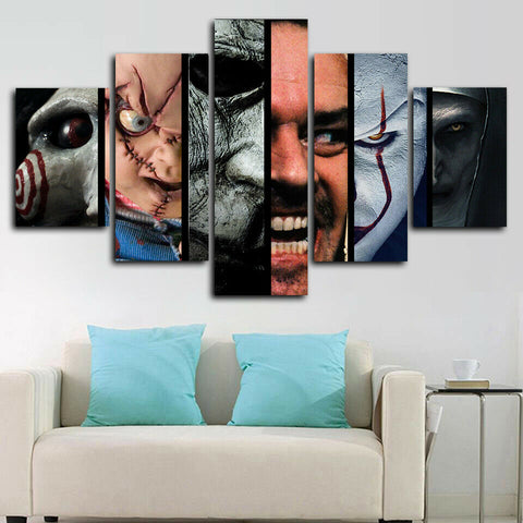 Horror Movie Scary Character Wall Art Decor Canvas Printing