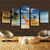 Image of Island Hopping Boat Seascape Wall Art Decor Canvas Printing