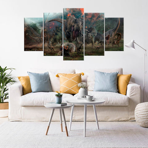 Jurassic World Fallen Kingdom Dinosaur Wall Art Decor Canvas Printing