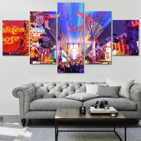 Las Vegas Fremont Street Wall Art Decor Canvas Printing