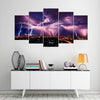 Image of Lightning Sky Thunderstorm Wall Art Decor Canvas Printing