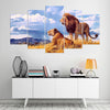 Image of Lion Lioness Lion King Wildlife Wall Art Decor Canvas Printing