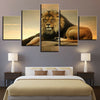 Image of Lion The King Of Beasts Jungle Wall Art Decor Canvas Printing