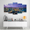 Image of London Skyline at Night Cityscape Wall Art Decor Canvas Printing