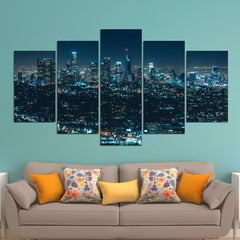 Los Angeles Skyline City Wall Art Decor Canvas Printing