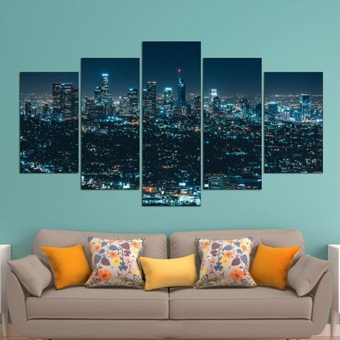 Los Angeles Skyline City Wall Art Decor Canvas Printing