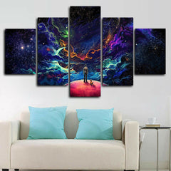 Luminous Space Journey Stars Galaxy Wall Art Decor Canvas Printing