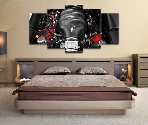 Maserati GranTurismo Car Engine Wall Art Decor Canvas Printing