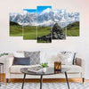 Image of Meadows in the Mountains Alps Wall Art Decor Canvas Printing