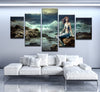 Image of Mermaid Mystical on the Beach Wall Art Decor Canvas Printing