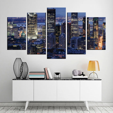 Montreal Downtown City Wall Art Decor Canvas Printing