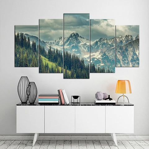 Mountain Forest Oregon Washington Wall Art Decor Canvas Printing