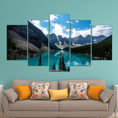 Mountain Lake View Wall Art Decor Canvas Printing