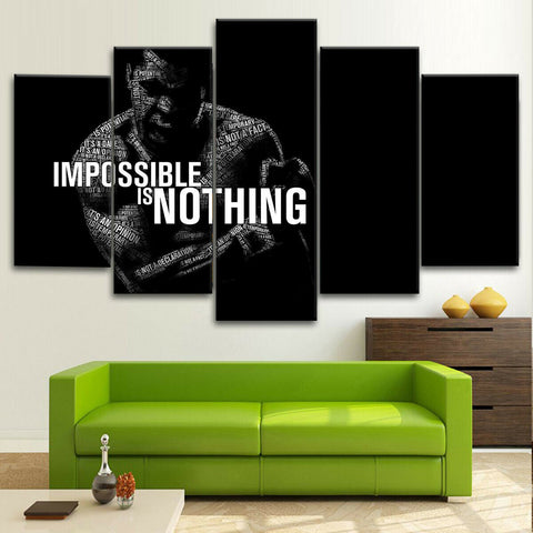 Muhammad Ali Motivation Quote Wall Art Decor Canvas Printing