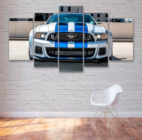 Muscle Blue Car Wall Art Decor Canvas Printing