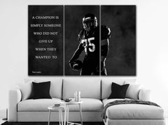 New England Patriots Tom Brady Motivation Wall Art Decor Canvas Printing