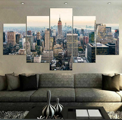 New York Modern City Skyview Wall Art Decor Canvas Printing