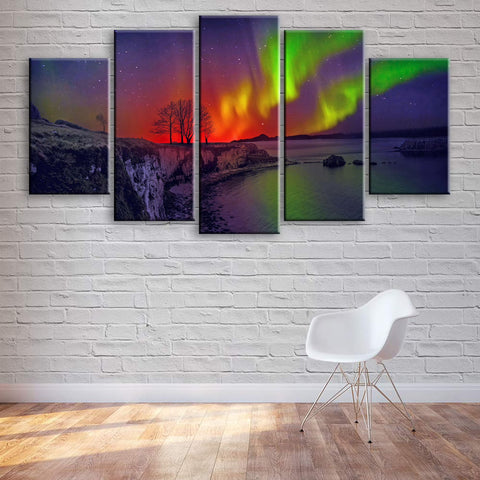 Northern Lights Aurora Borealis Wall Art Decor Canvas Printing